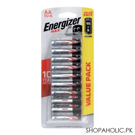 energizer max aa batteries, 15+5 value pack, bp 15+5 main image