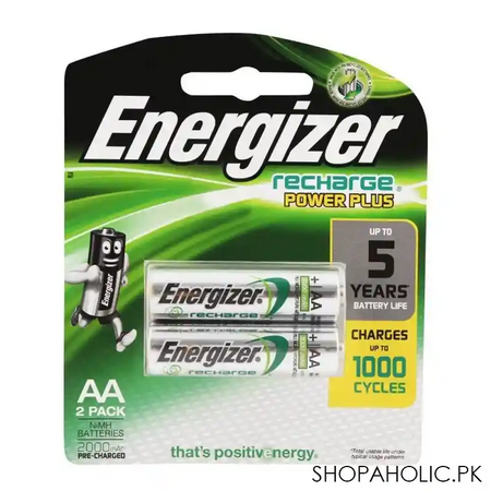 energizer rechargrable aa batteries 2000mah 2 pack main image