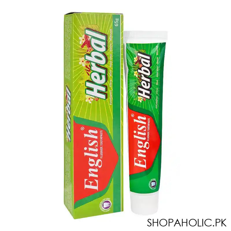 Buy English Herbal Fluoride Toothpaste 65g in Pakistan – Shopaholic.pk