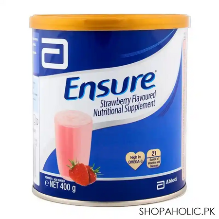 ensure nutritional supplement powder, strawberry flavor, 400g main image