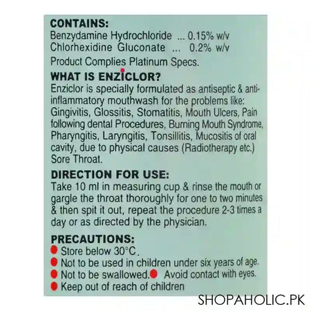 Enziclore Mouth Wash, 240ml - Image 2
