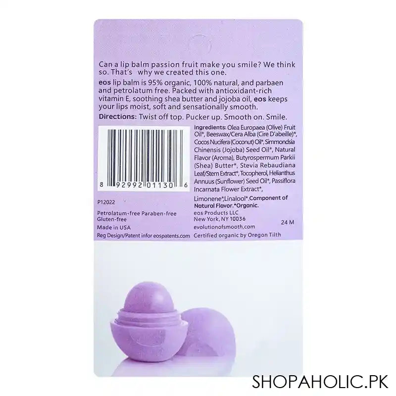 EOS Evolution Of Smooth Passion Fruit Lip Balm, 7g - Image 3