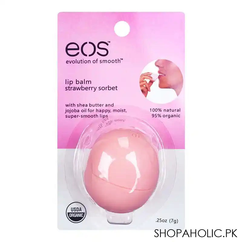 EOS Evolution Of Smooth Strawberry Sorbet Lip Balm, 7g - Main Image