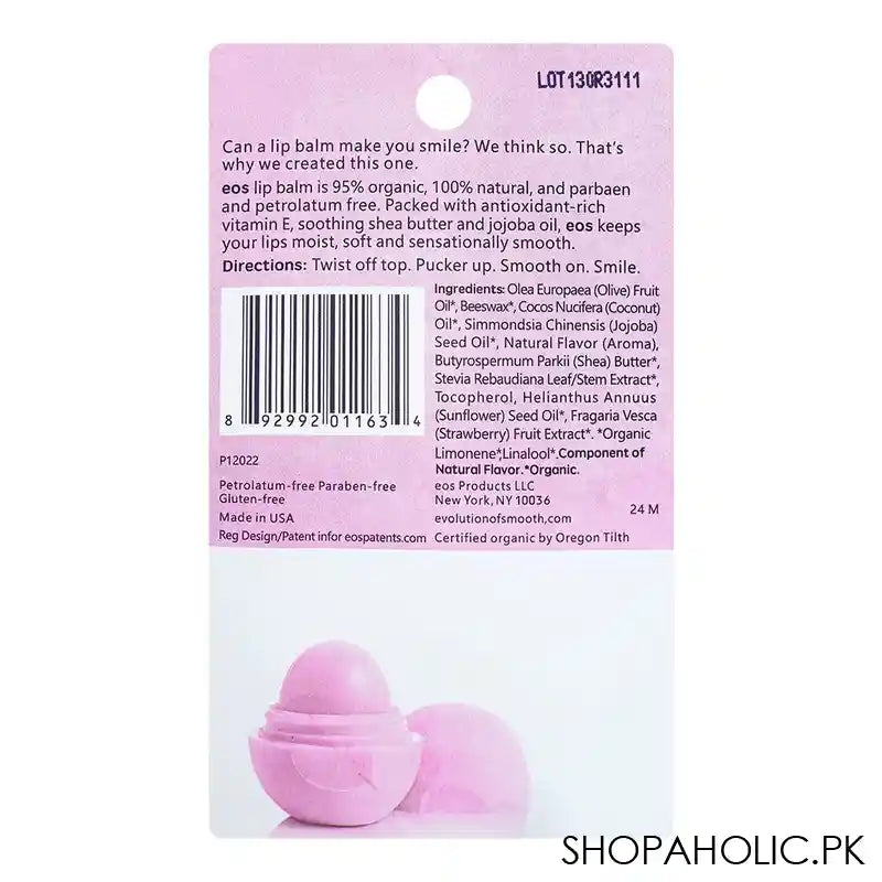 EOS Evolution Of Smooth Strawberry Sorbet Lip Balm, 7g - Image 3