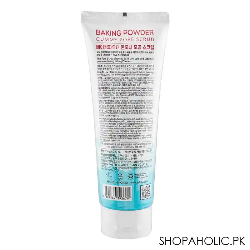Esfolio Baking Powder Gummy Pore Scrub, Pore Skin Care, 150g - Image 3