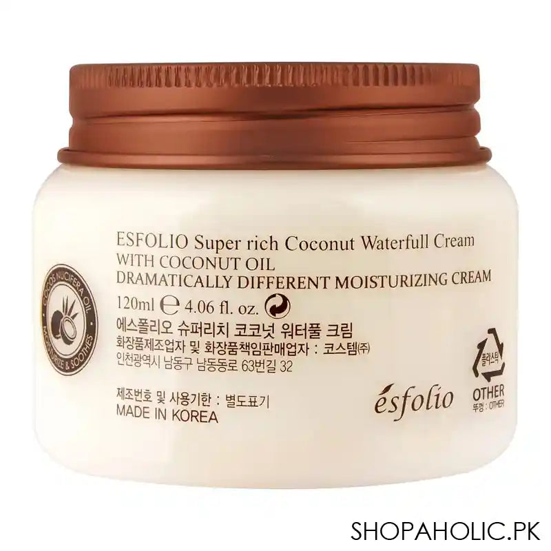 Esfolio Super Rich Coconut Waterfull Cream, 120ml - Image 3