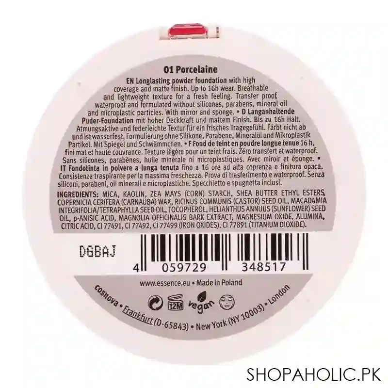 essence 16hrs cover & last powder foundation, 01, porcelaine image3