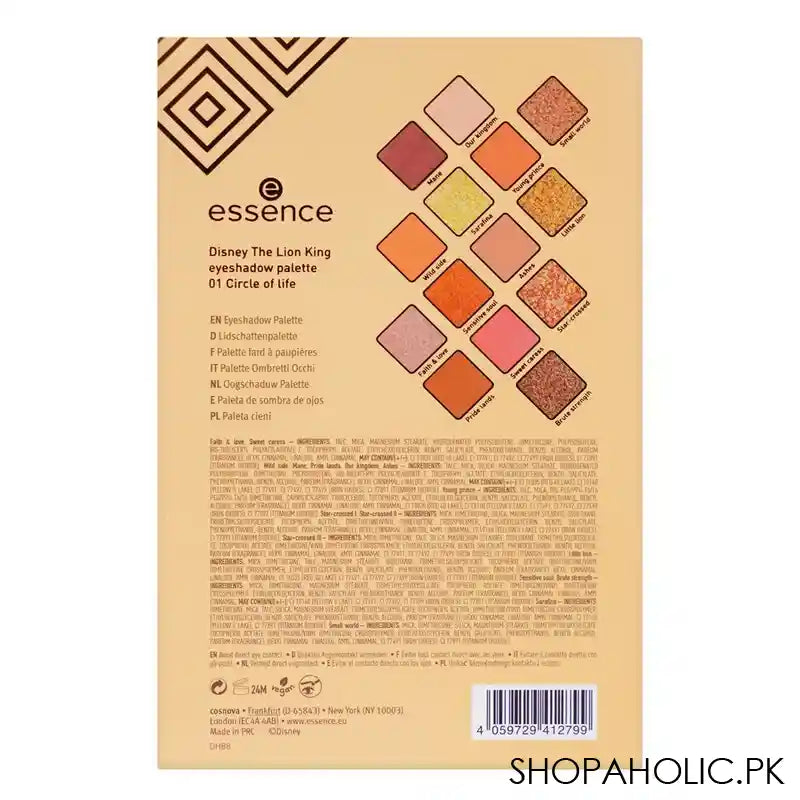 Essence Disney The Lion King Eyeshadow Palette, 14 Shades, 01 Circle Of Life - Image 3