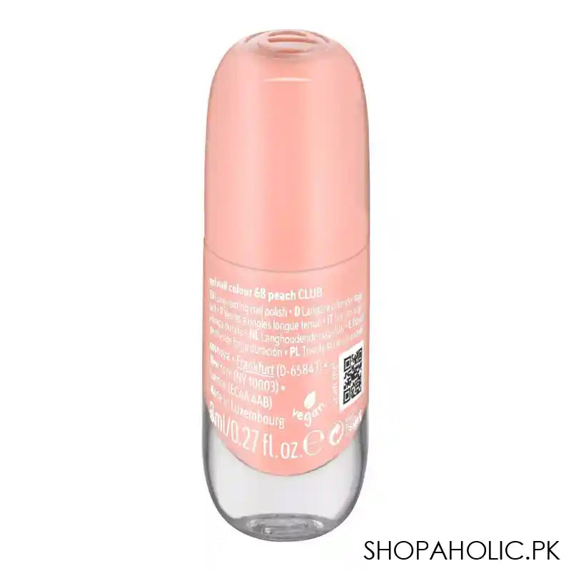 Essence Gel Nail Color, Vegan, 8ml, 68 Peach Club - Image 3