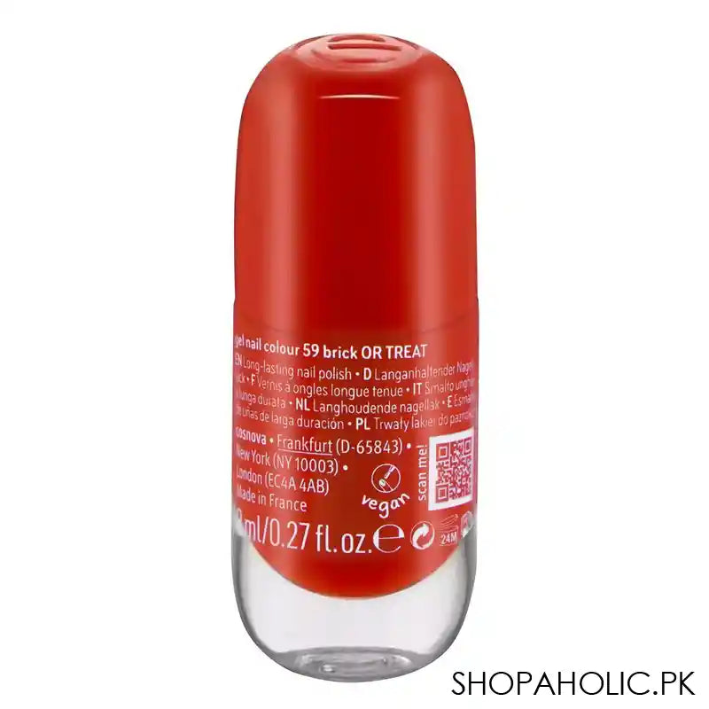 Essence Gel Nail Polish, 8ml, 59 Brick Or Treat - Image 2