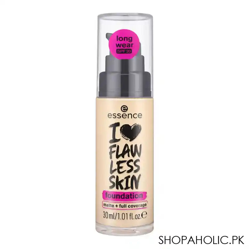 Essence I Love Flawless Skin Foundation, Long Wear, SPF-20, 30ml, 20 Medium Porcelain - Main Image