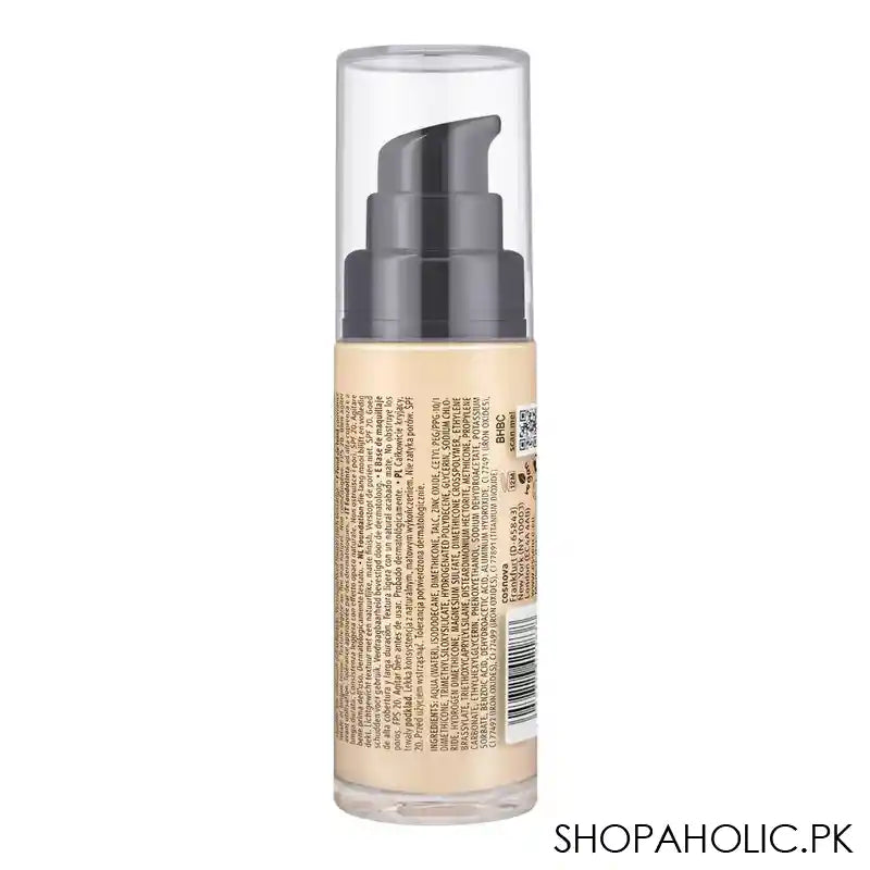 Essence I Love Flawless Skin Foundation, Long Wear, SPF-20, 30ml, 20 Medium Porcelain - Image 3