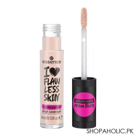 Essence I Love Flawless Skin Long Wear Concealer, Long Wear, Waterproof, High Coverage, 4ml, 20 Dark Porcelain - Image 2