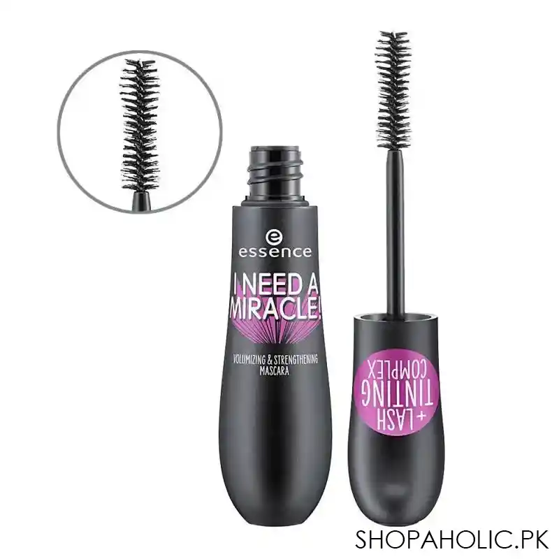 essence i need a miracle volumizing & strengthening mascara, 01, black main image