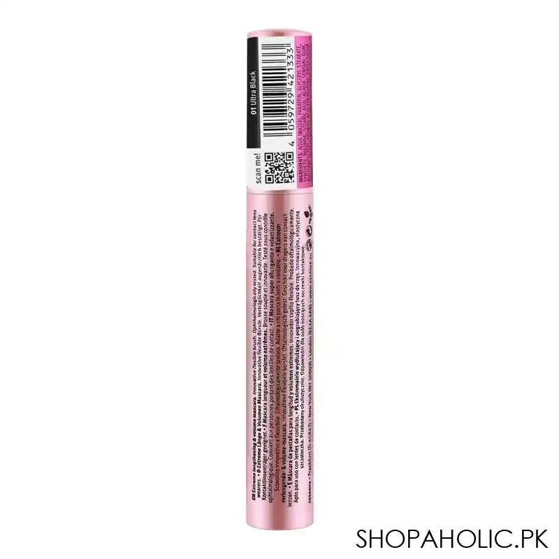 Essence Lash Without Limits Extreme Lengthening & Volume Mascara, 01 Ultra Black - Image 2