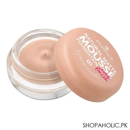 Essence Natural Matte Mousse Foundation, Vegan, 16g, 01 - Main Image