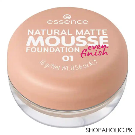 Essence Natural Matte Mousse Foundation, Vegan, 16g, 01 - Image 3