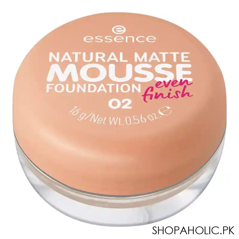 Essence Natural Matte Mousse Foundation, Vegan, 16g, 02 - Main Image