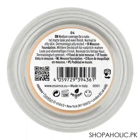 Essence Natural Matte Mousse Foundation, Vegan, 16g, 04 - Image 2
