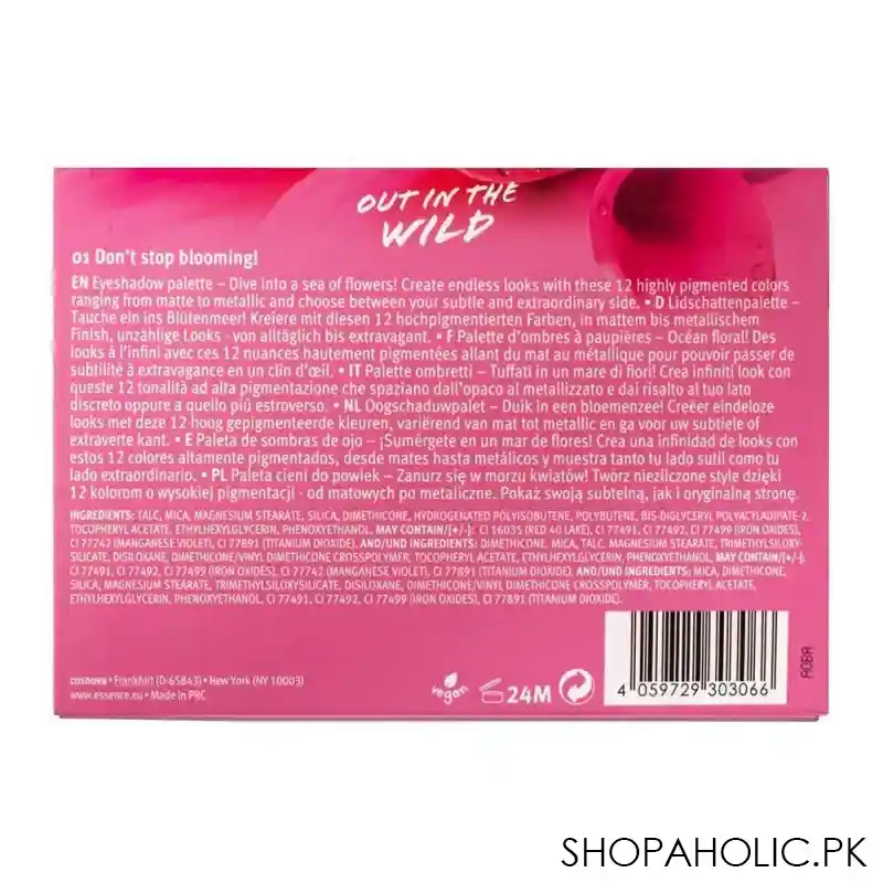 essence out in the wild eyeshadow palette, 01 don't stop blooming image3