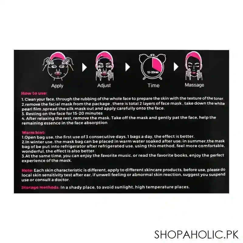 estelin charcoal white hydrating black facial mask, 25g image3