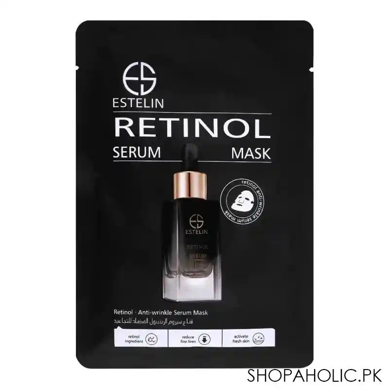 estelin retinol anti wrinkle serum mask, 25ml main image