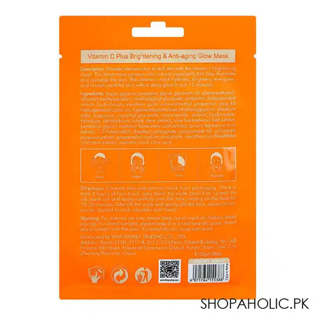 Estelin Vitamin C Plus Hyaluronic Acid And Niacinamide Glow Mask, 25g - Image 2