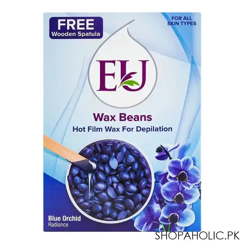 eu blue orchid radiance hot fim wax beans, for all skin types, 100g main image