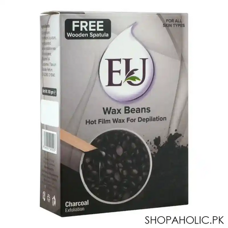 eu charcoal exfoliation hot fim wax beans, 100gm main image