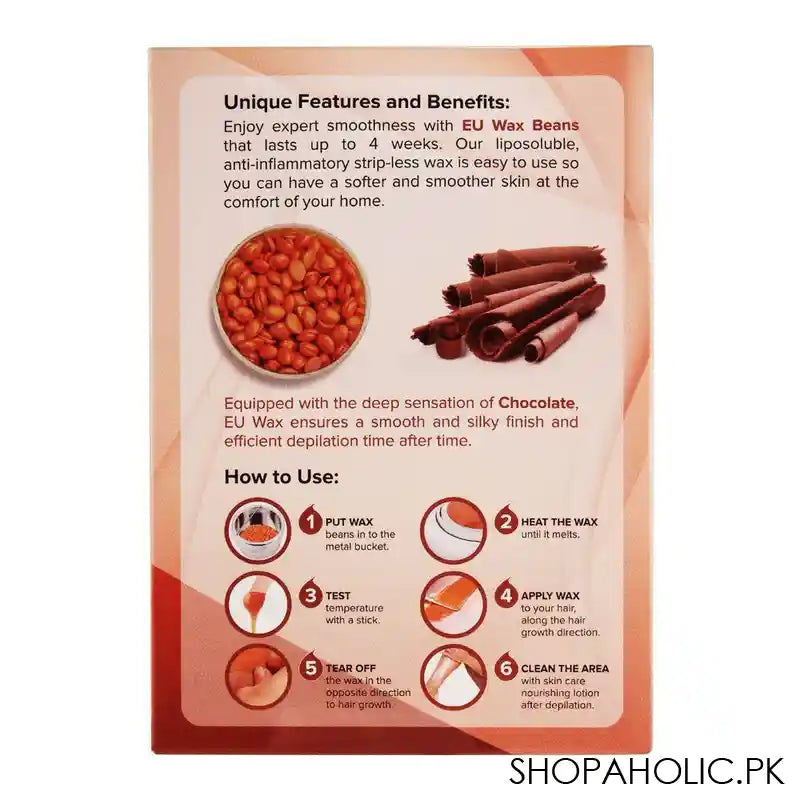 EU Chocolate Sensation Wax Beans Hot Film Wax For Depilation, For All Skin Types, 100g - Image 4