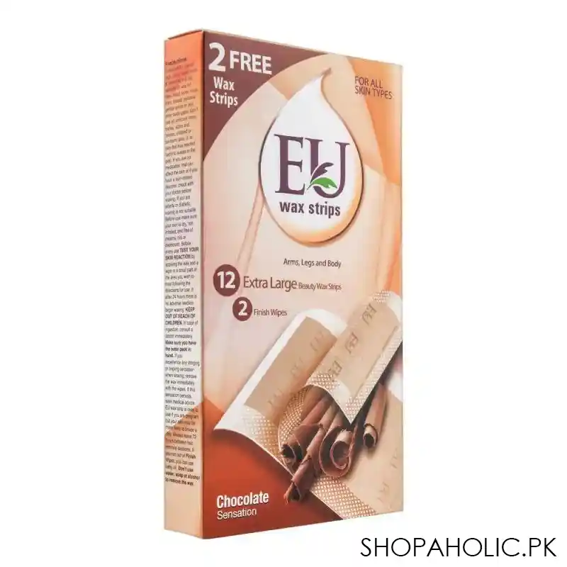 eu chocolate sensation wax strips, arms, legs and body, for all skin types, 10+2 pack main image