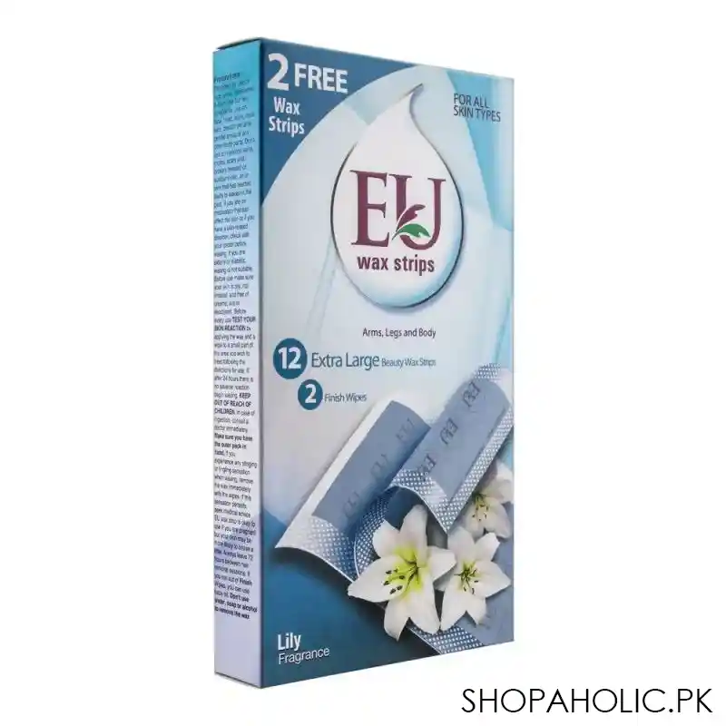 eu lily fragrance wax strips, arms, legs and body, for all skin types, 10+2 pack main image