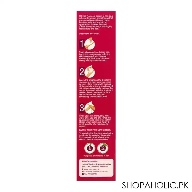 eu safe & smooth normal skin hair removal cream, 30g image3