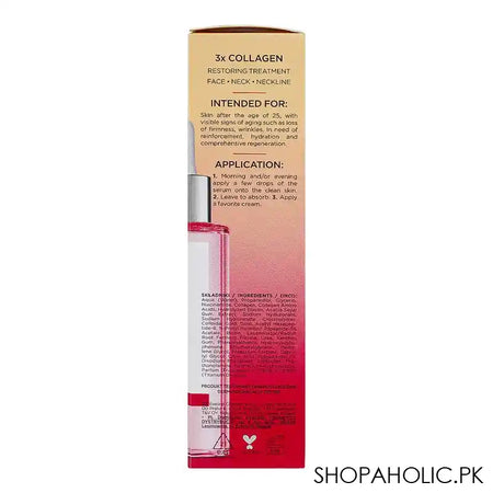 Eveline 3x Collagen 24K Gold Elastin Serum Shot, 30ml - Image 2