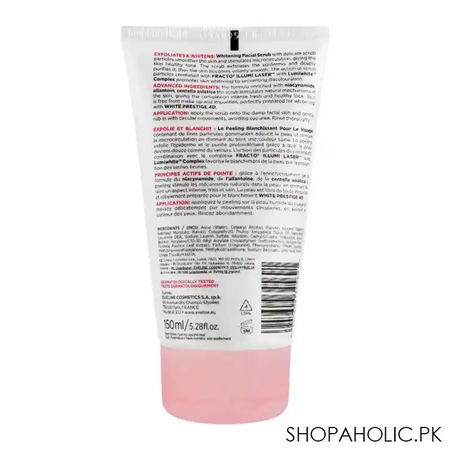 eveline 48h white prestige 4d 3 in 1 whitening facial scrub, oily & combination skin, 150ml image2
