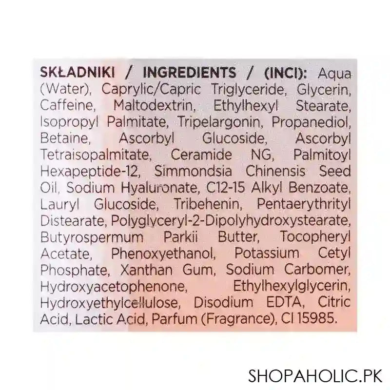 Eveline 5% Caffeine Hyaluronic Acid Vitamin C + CG Serum Shot, 30ml - Image 3