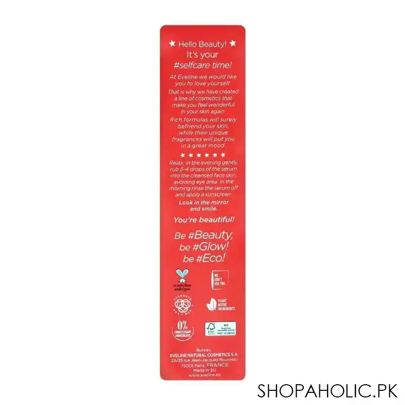 eveline beauty & glow dragon blood exfoliating serum with 30% aha & 2% bha complex, 18ml image3