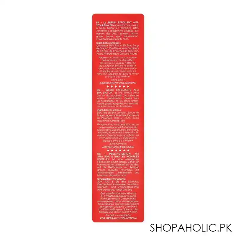 eveline beauty & glow dragon blood exfoliating serum with 30% aha & 2% bha complex, 18ml image4
