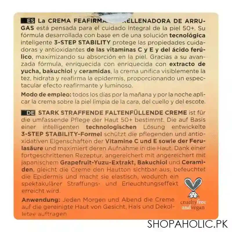 eveline bio vitamin c sensation 3 in 1 50+ day and night intensely firming wrinkle filling cream 50ml image2