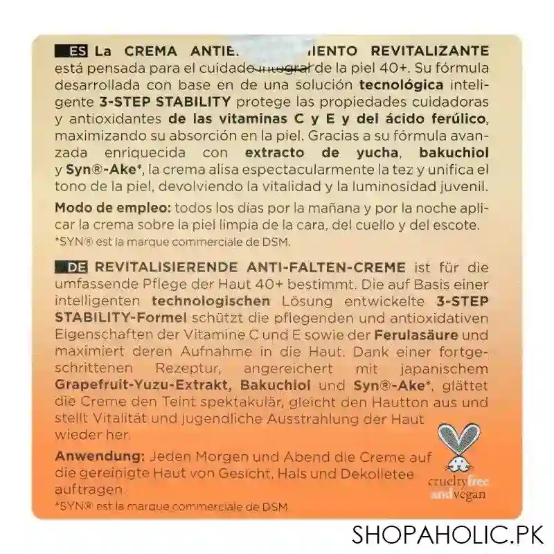 eveline bio vitamin c sensation 3 in 1 revitalizing 40+ day and night anti wrinkle cream, 50ml image2