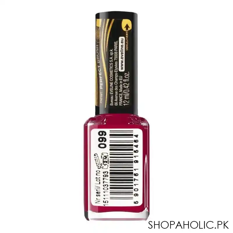 eveline color edition fast dry & long lasting nail polish, 12ml, 099 image2