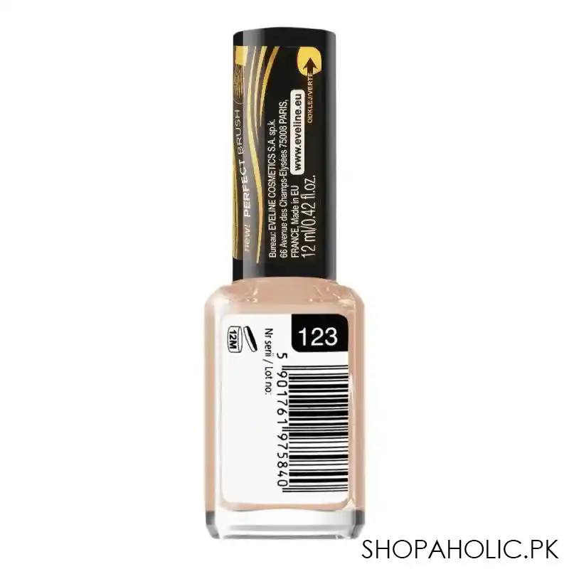 eveline color edition fast dry & long lasting nail polish, 12ml, 123 image2