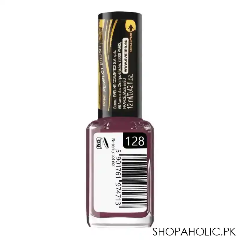 eveline color edition fast dry & long lasting nail polish, 12ml, 128 image2