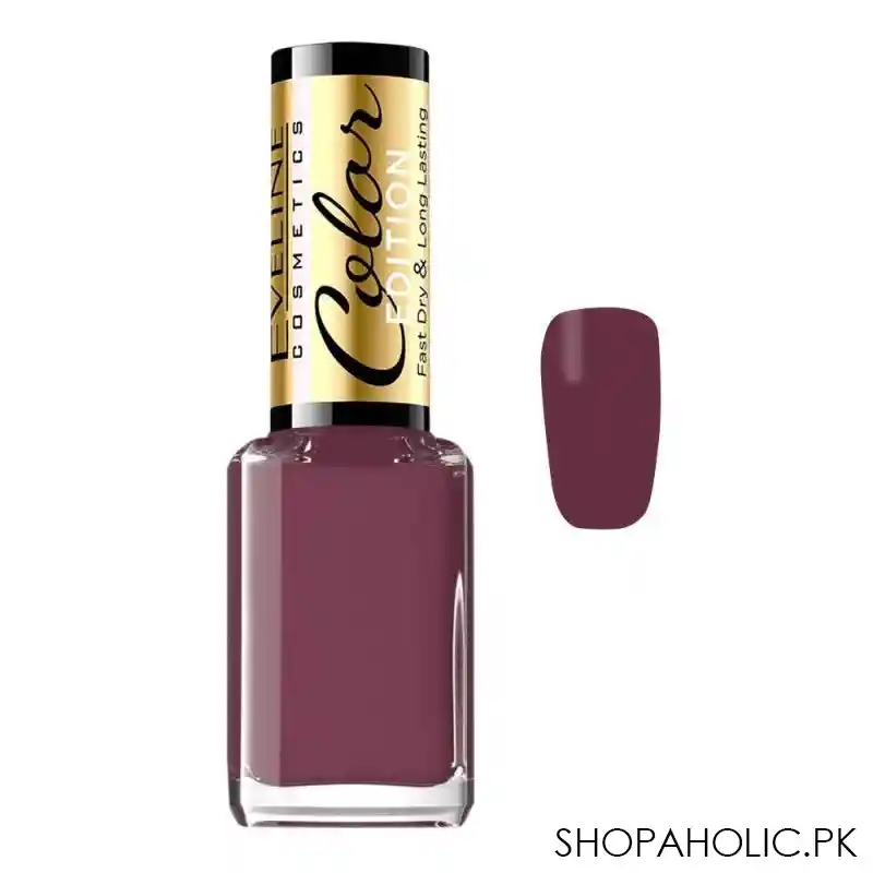 eveline color edition fast dry & long lasting nail polish, 12ml, 128 main image