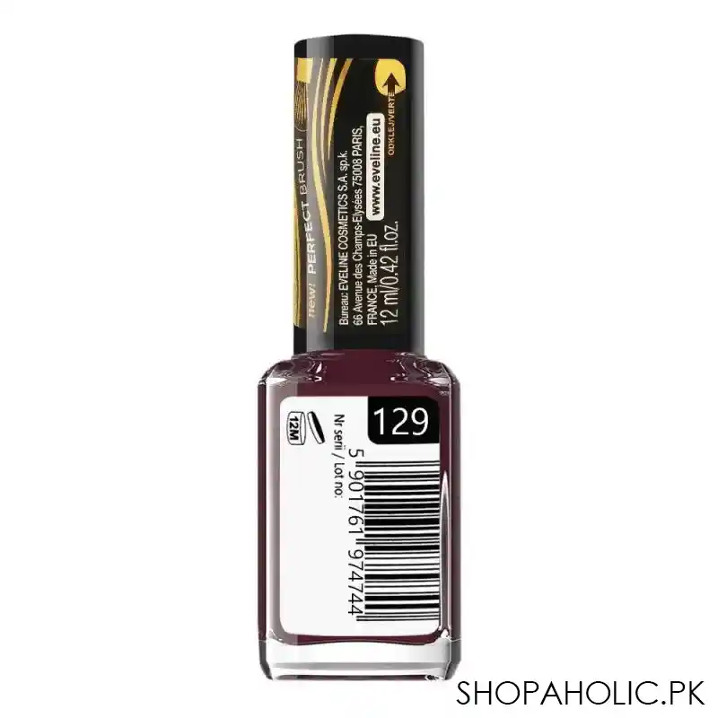 eveline color edition fast dry & long lasting nail polish, 12ml, 129 image2