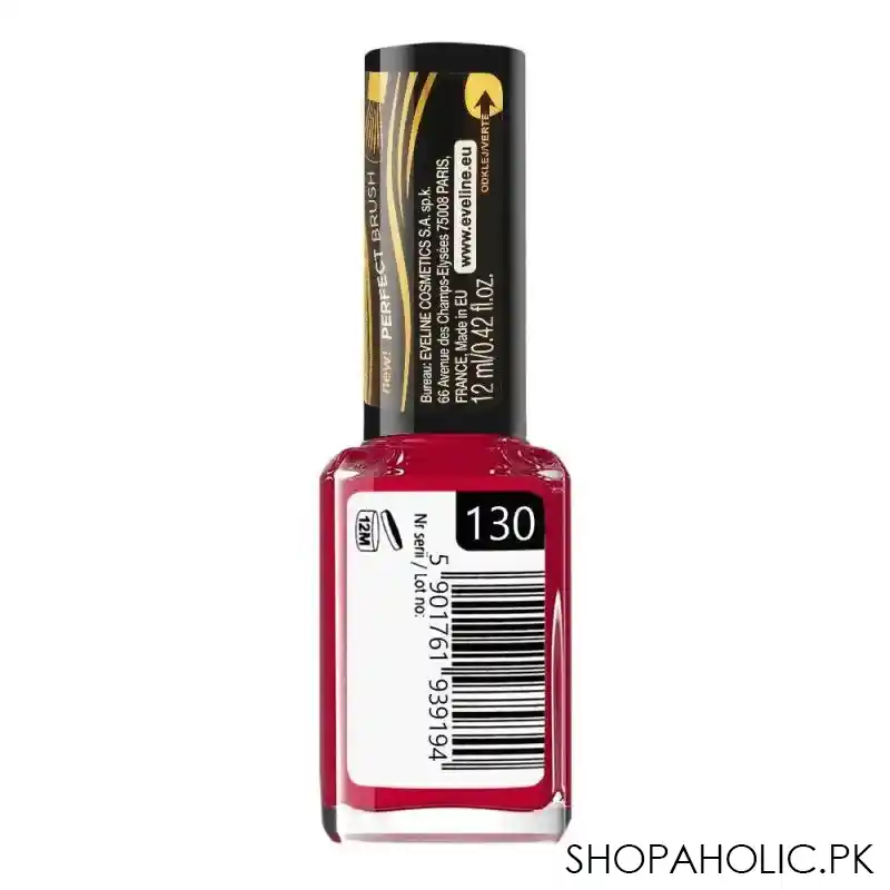 eveline color edition fast dry & long lasting nail polish, 12ml, 130 image2