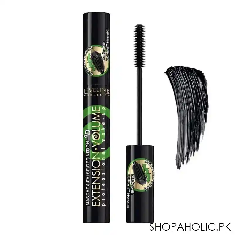 eveline extension volume extreme volume & separation false definition 4d waterproof mascara, black main image