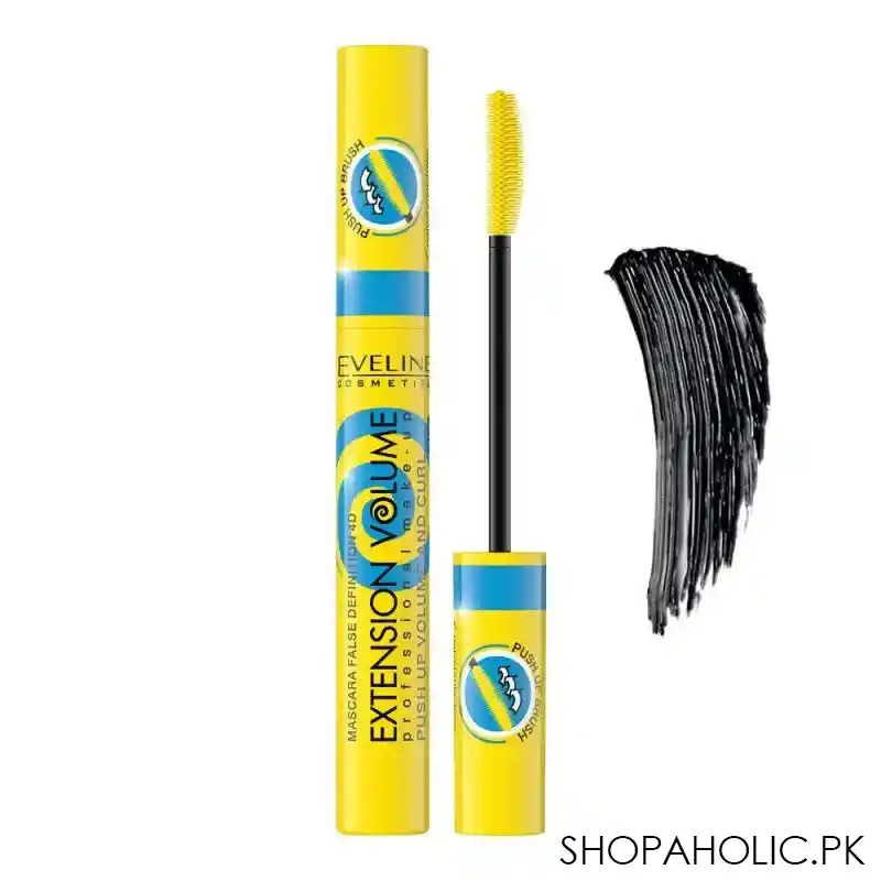 eveline extension volume push up volume & curl false definition 4d mascara, black main image