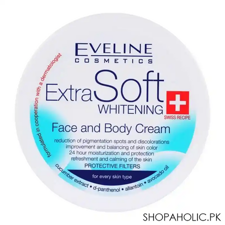 eveline extra soft whitening face and body cream, all skin types, 200ml main image
