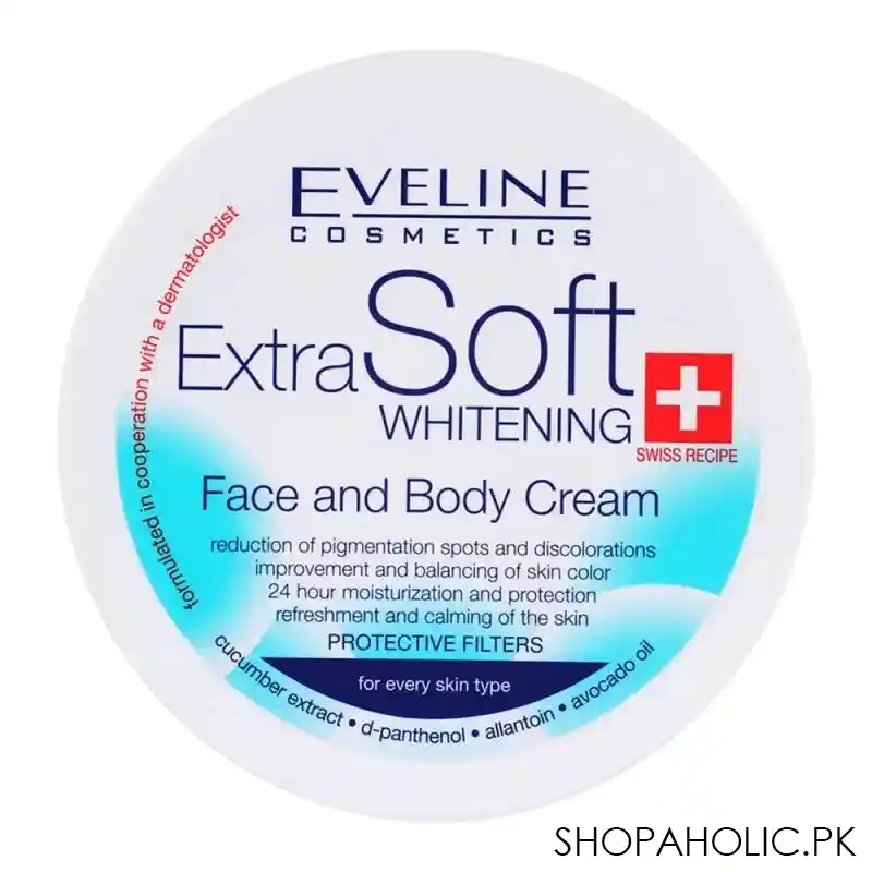 eveline extra soft whitening face and body cream, all skin types, 200ml main image